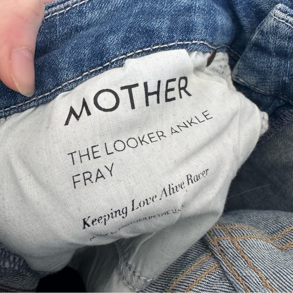 Mother The Looker Ankle Fray In‎ Keeping Love Alive Racer Size 27 - Picture 7 of 8